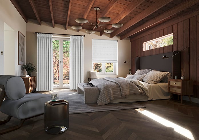 Shima Faux Silk, White - Twist&Fit Roman Blind - Image 7